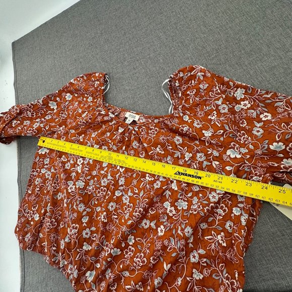 New! a.n.a A New Approach Peasant Top‎ Floral XXL 3/4th Sleeves 100% Cotton $44 - Picture 10 of 14